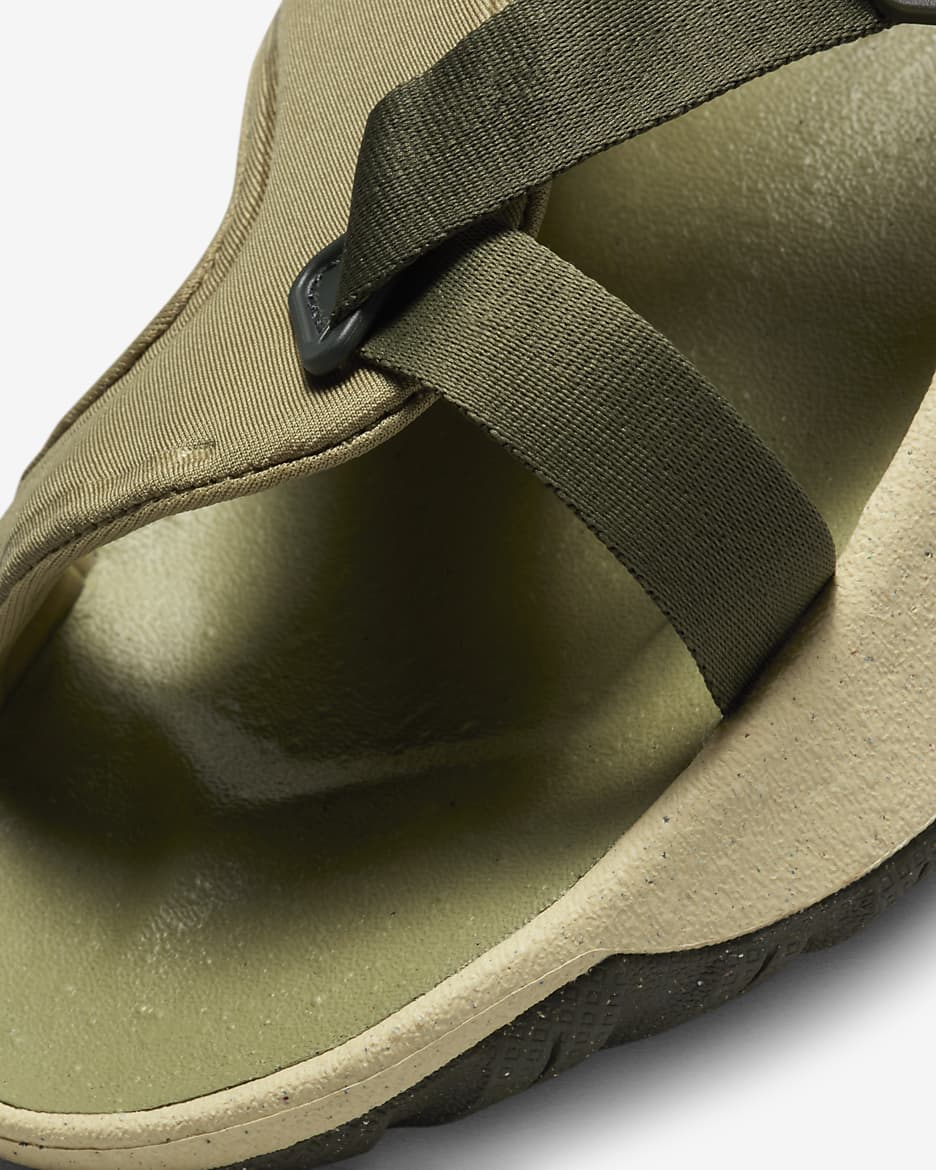 Nike olive green flip flops best sale